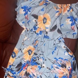 Blue flower romper